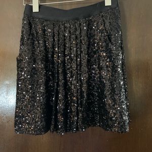 Black sequence skirt from Bebe